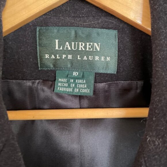 Ralph Lauren Pea Coat, cashmere/wool blend, black, size 10, perfect condition - Picture 8 of 8